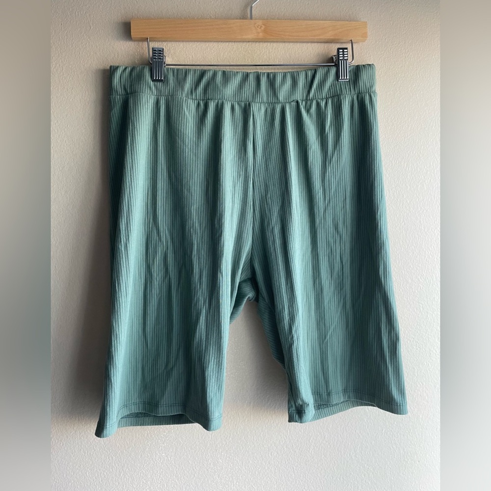 LaLa Women Green Soft Shorts Size 2XL
